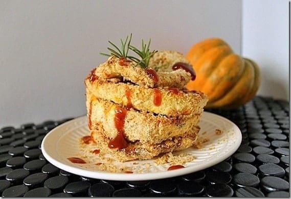 Coconut Crusted Acorn Squash