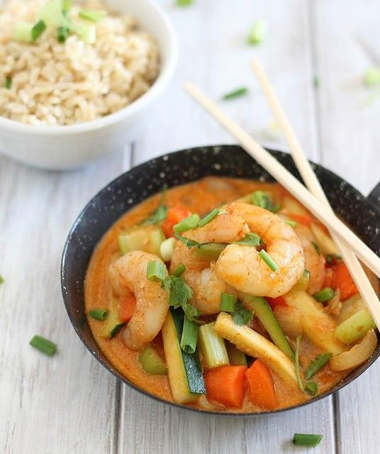 Shrimp red curry