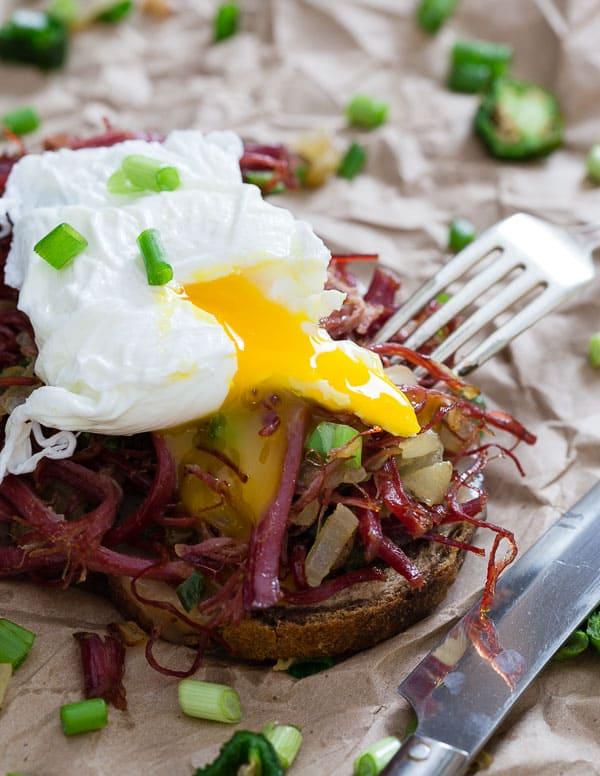 Corned Beef Hash Breakfast Sandwich