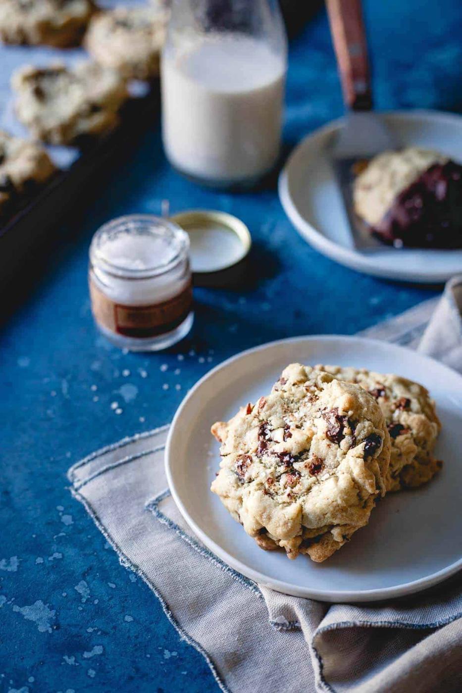 Orange Infused Cranberry Almond Chocolate Chip Cookies