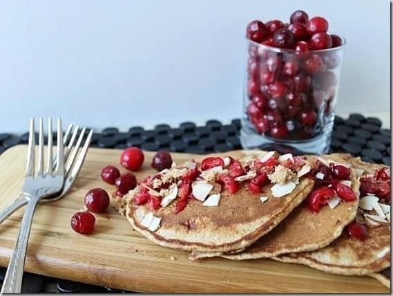 Cranberry Almond Whole Wheat Pancakes