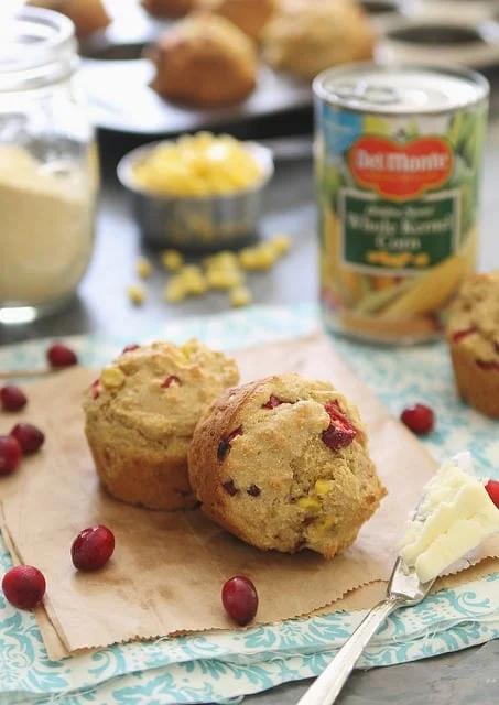 Cranberry corn muffins