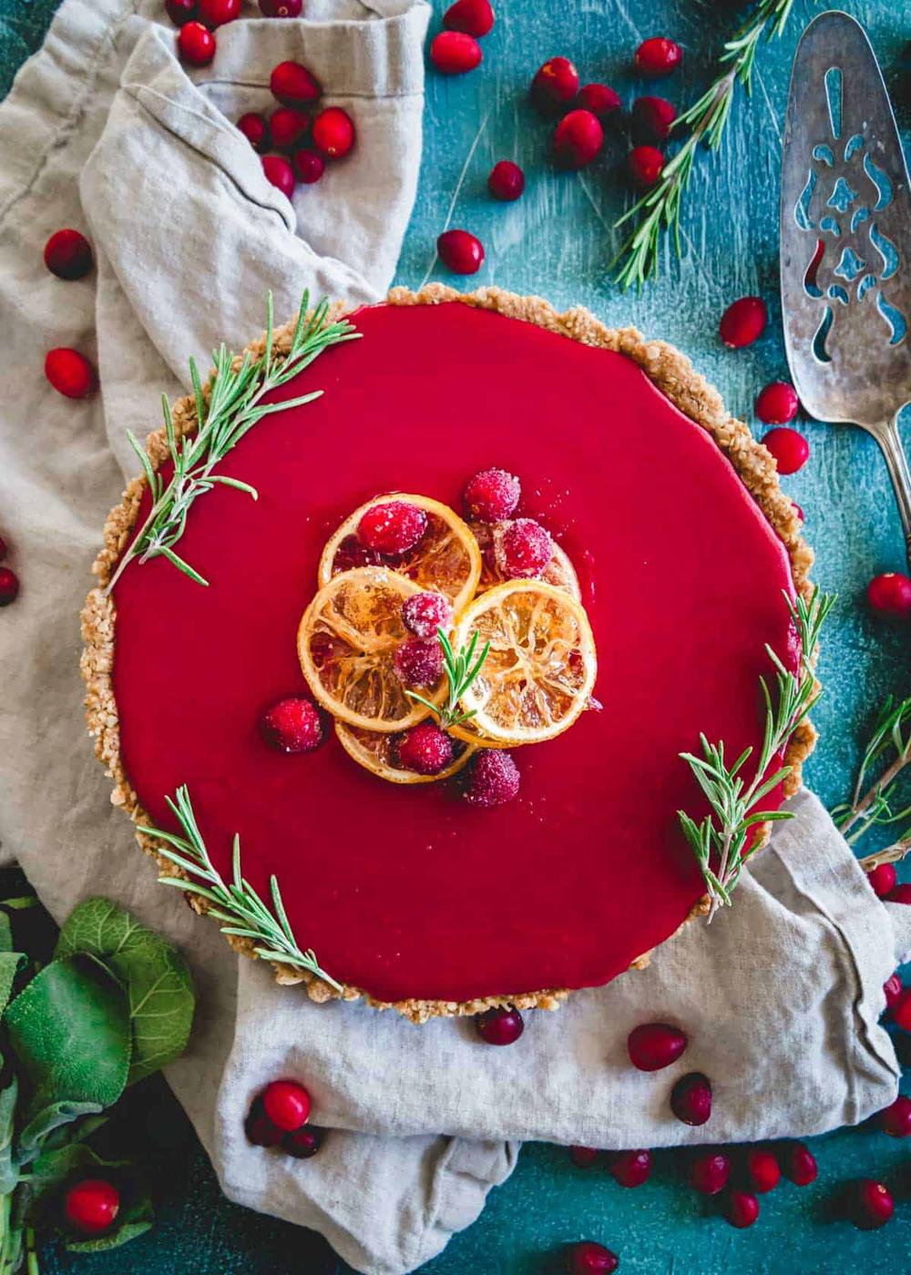 Cranberry Curd Tart
