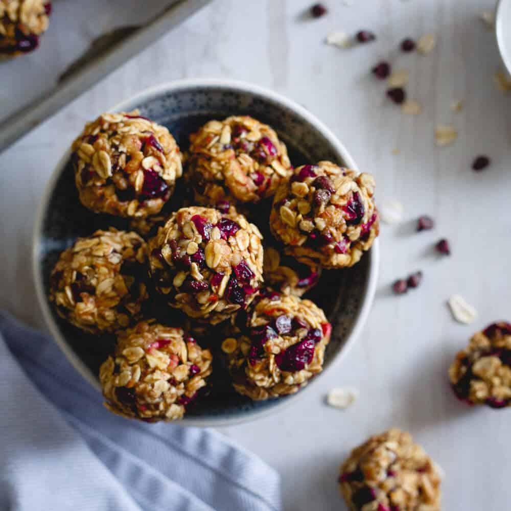 Cranberry Orange Oatmeal Cookie Bites