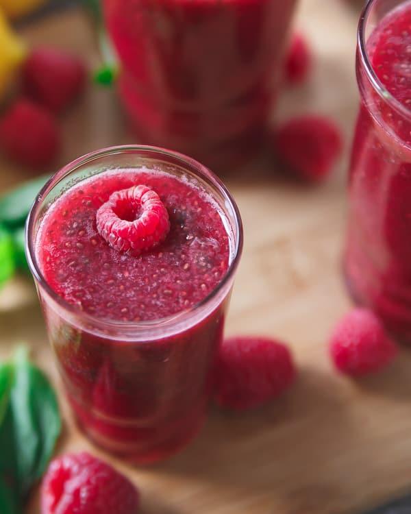 Raspberry Cranberry Chia Lemonade made with CocoaVia flavanols is a healthy and refreshing drink you can easily make at home.