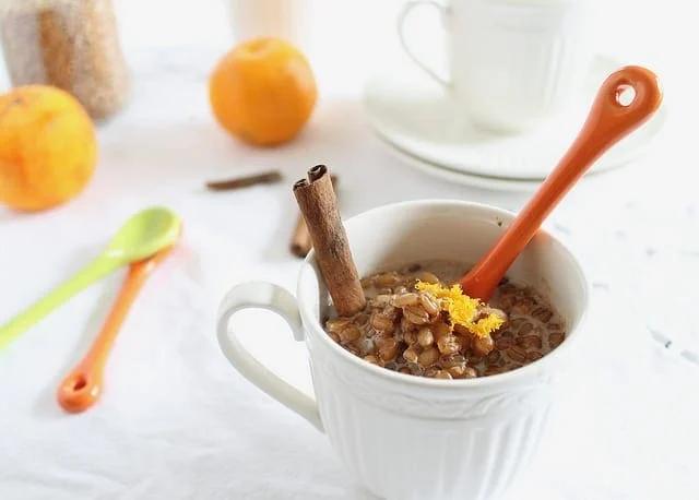 Creamy Orange Wheatberry Pudding