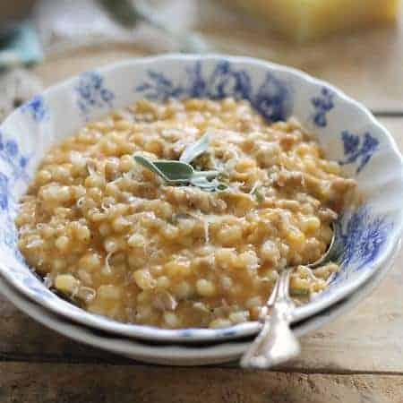 Creamy Pumpkin Barley with Sausage