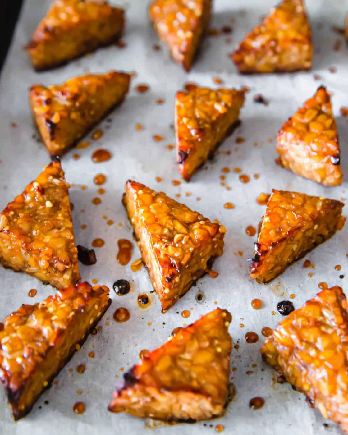 Crispy Baked Marinated Tempeh