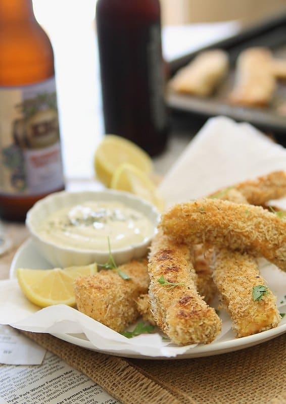 Crispy Baked Salmon Sticks | runningtothekitchen.com