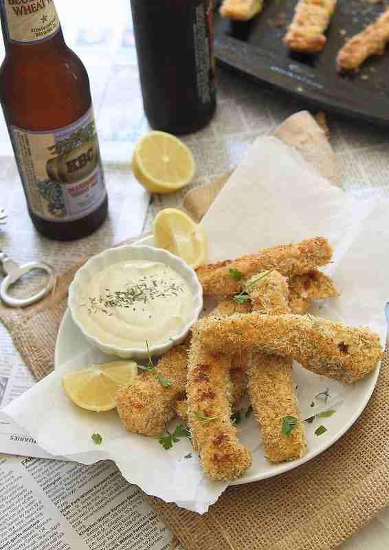Crispy Baked Salmon Sticks