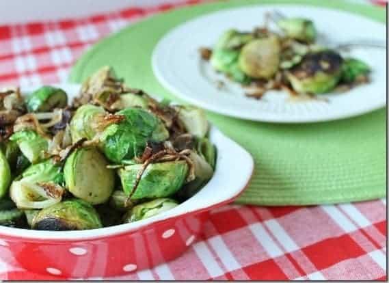 Crispy Shallot Brussels Sprouts
