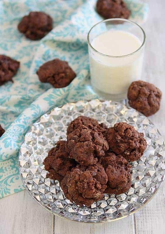 Dark Chocolate Amaretto Fudge Cookies