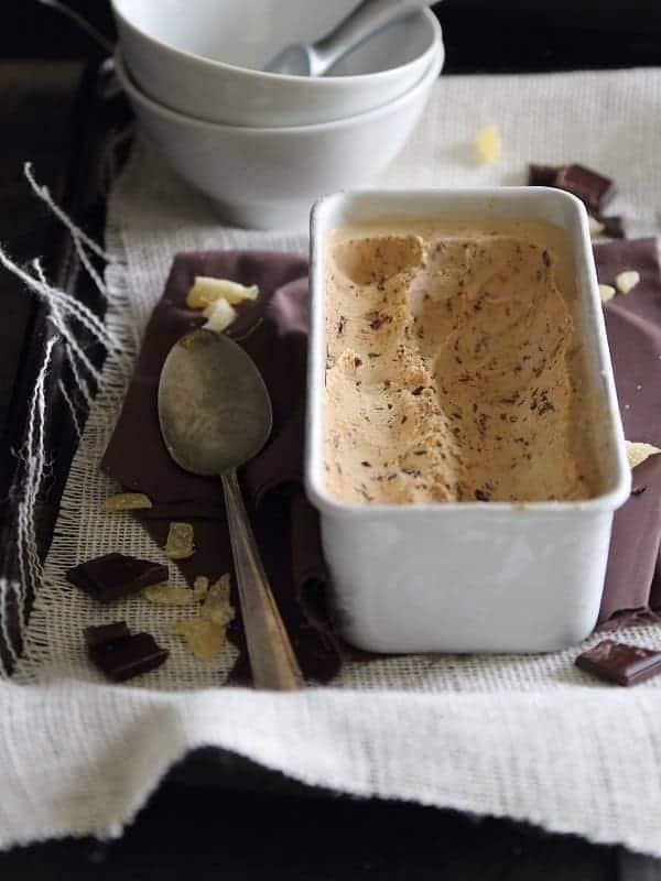 Dark Chocolate Gingerbread Ice Cream