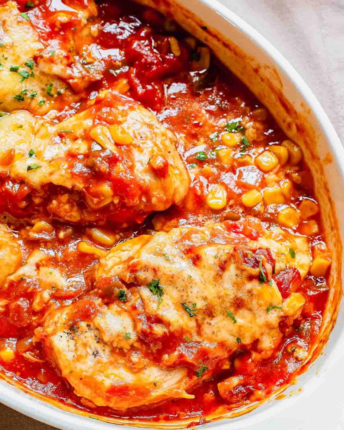 Easy Baked Salsa Chicken
