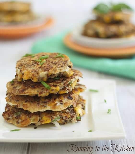 Eggy Quinoa Corn Fritters