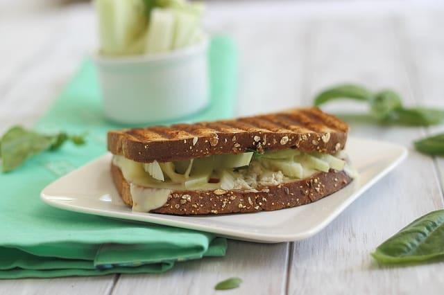 Fennel and chicken cheddar panini