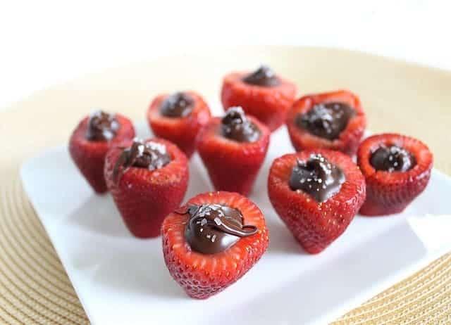 Sea Salt Chocolate Stuffed Strawberries