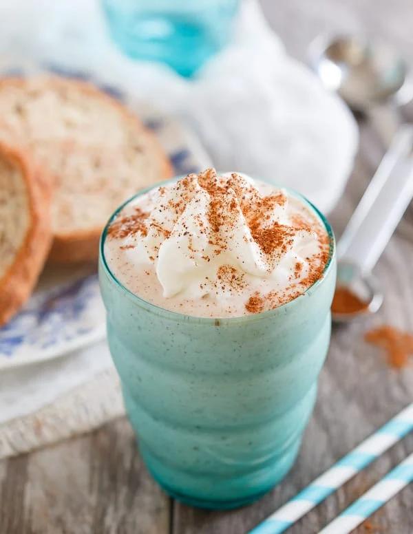 This French toast smoothie is a healthy, high protein packed drink that tastes just like the decadent buttery cinnamon breakfast you love.