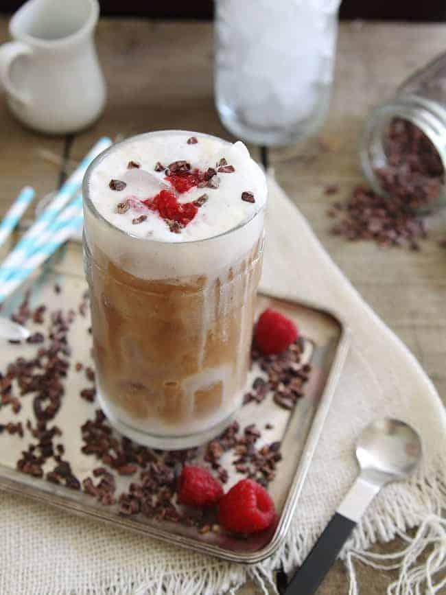Fresh Raspberry Iced Coffee