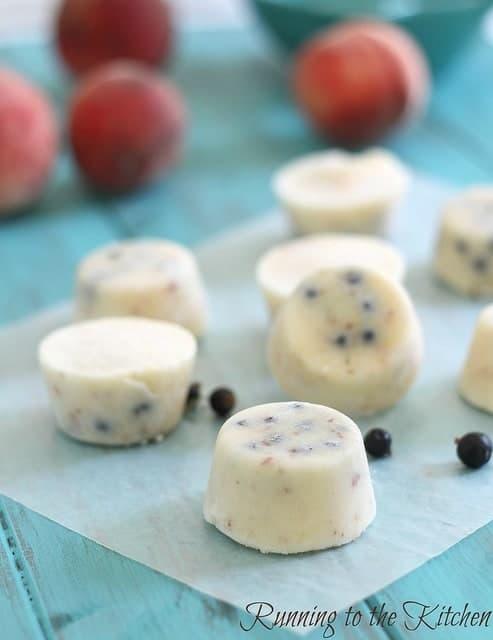 Frozen Coconut Peach Bites
