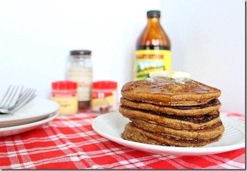 Try a stack of these gingerbread pumpkin pancakes this weekend - fluffy, moist and full of seasonal flavor!