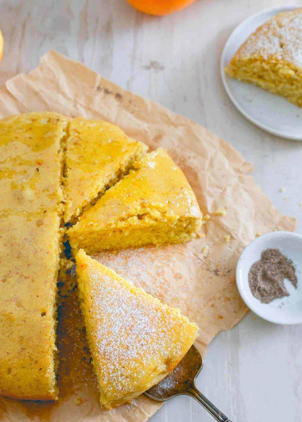Orange Glazed Cardamom Cake