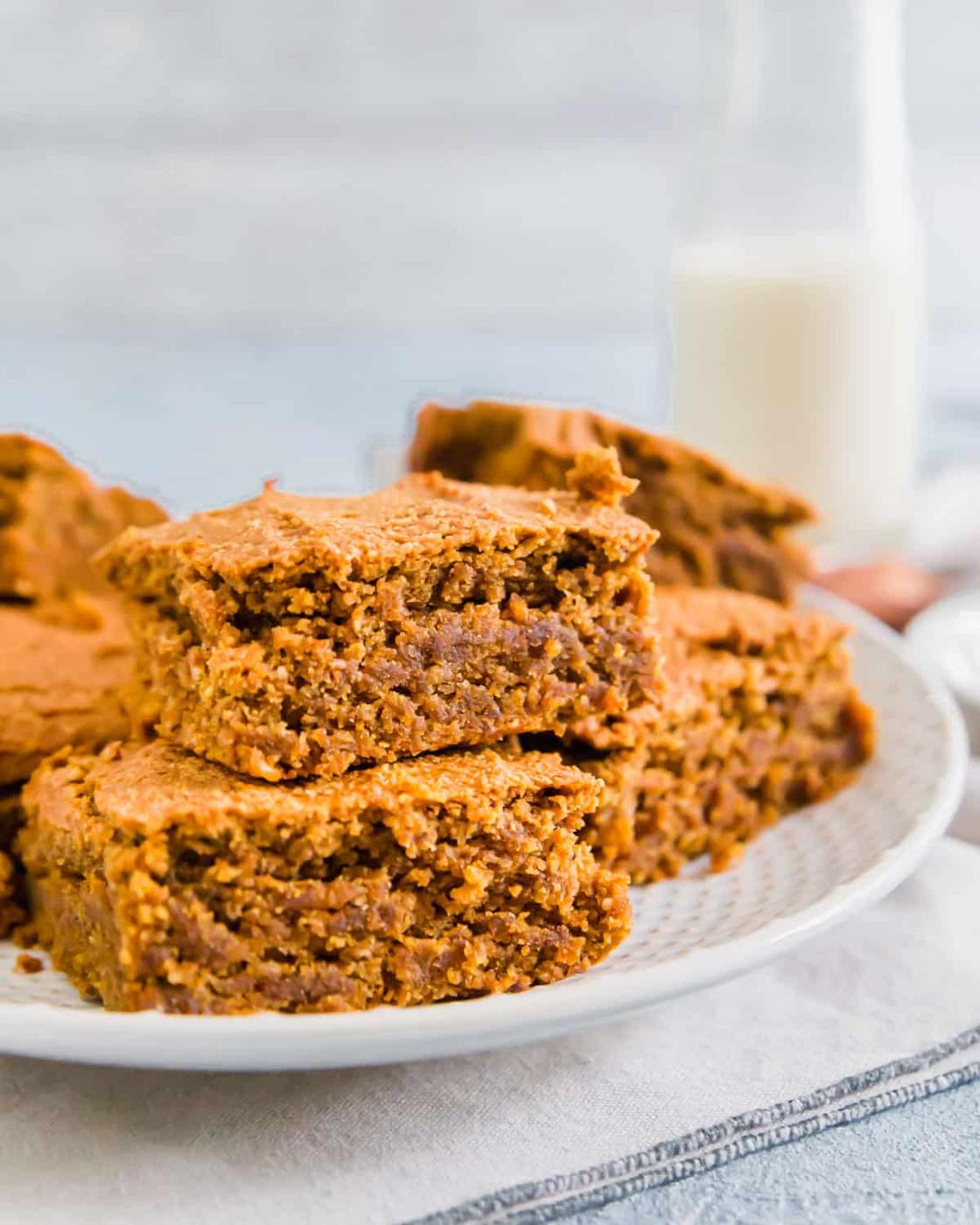 gluten free pumpkin bars are perfect for an afternoon snack with a cup of tea or milk and decadent enough for dessert too!