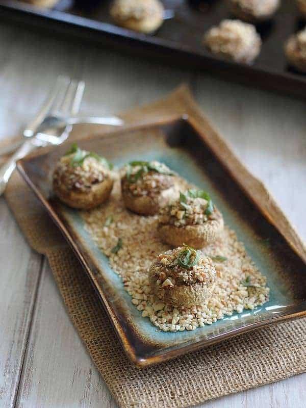 Goat Cheese and Prosciutto Stuffed Mushrooms