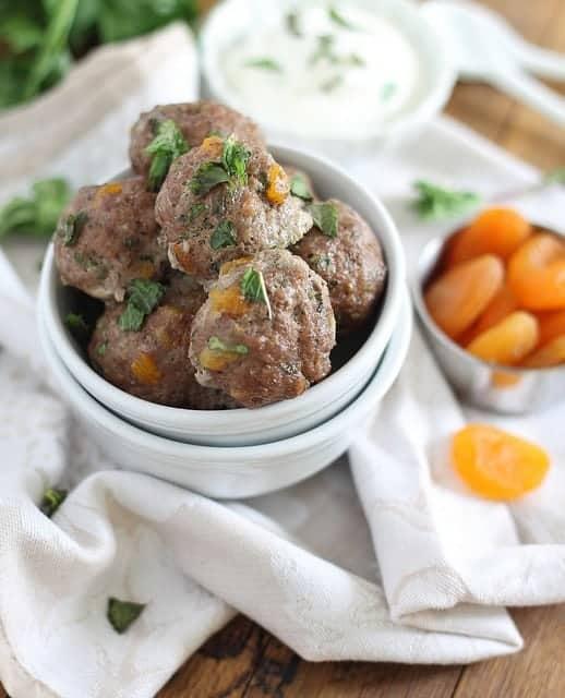 Greek Meatballs with Mint and Dried Apricots