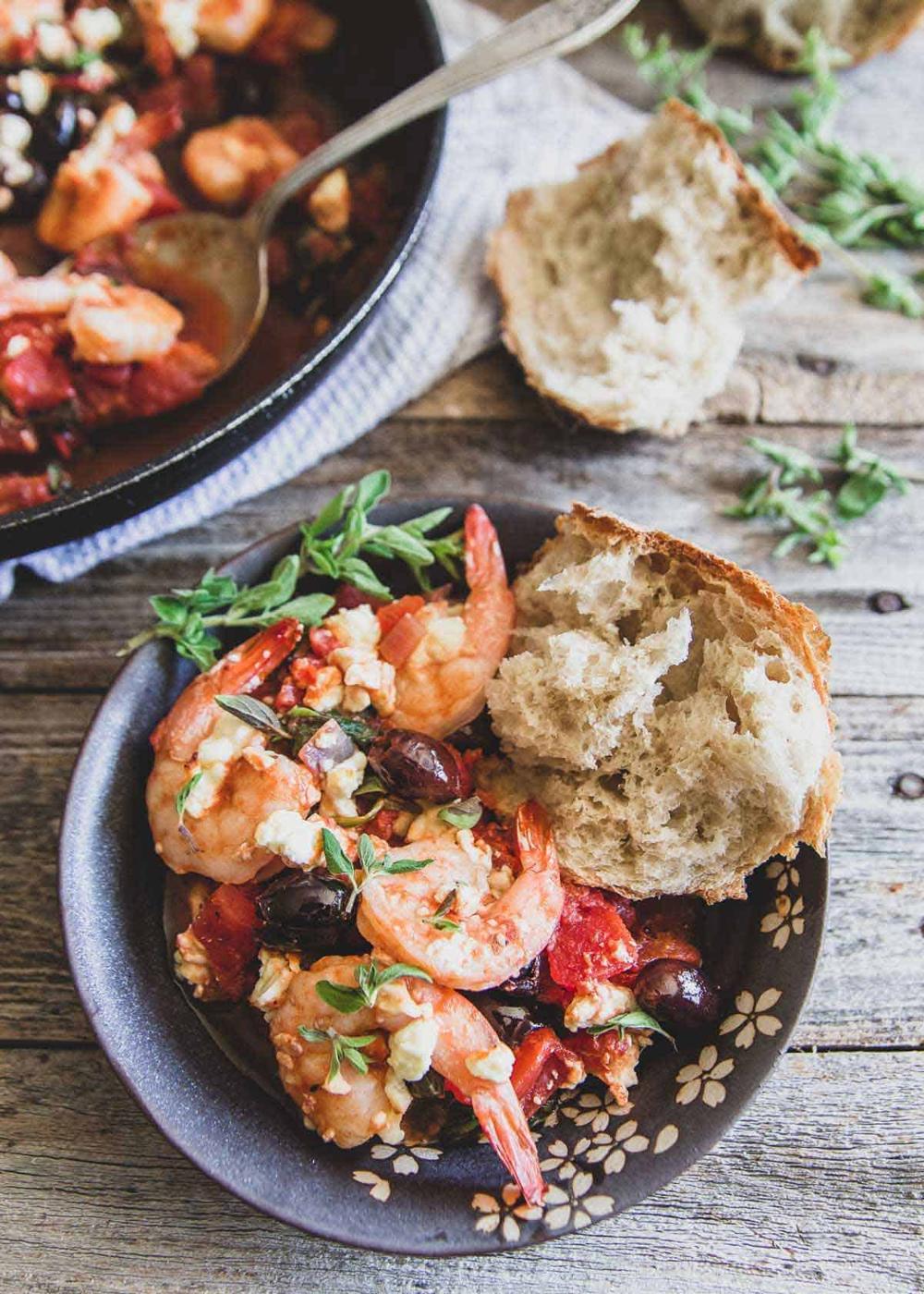 Greek Shrimp Skillet