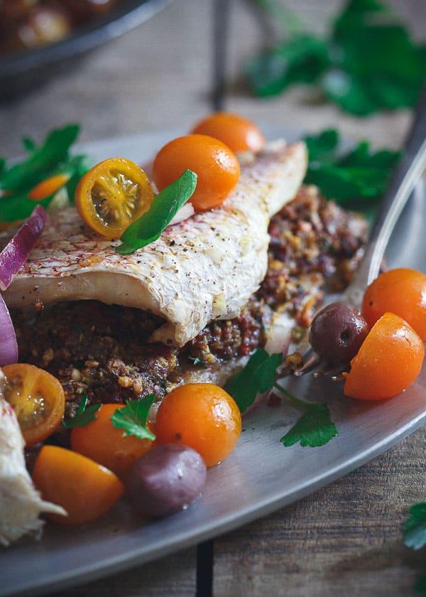 Stuffed Whole Red Snapper