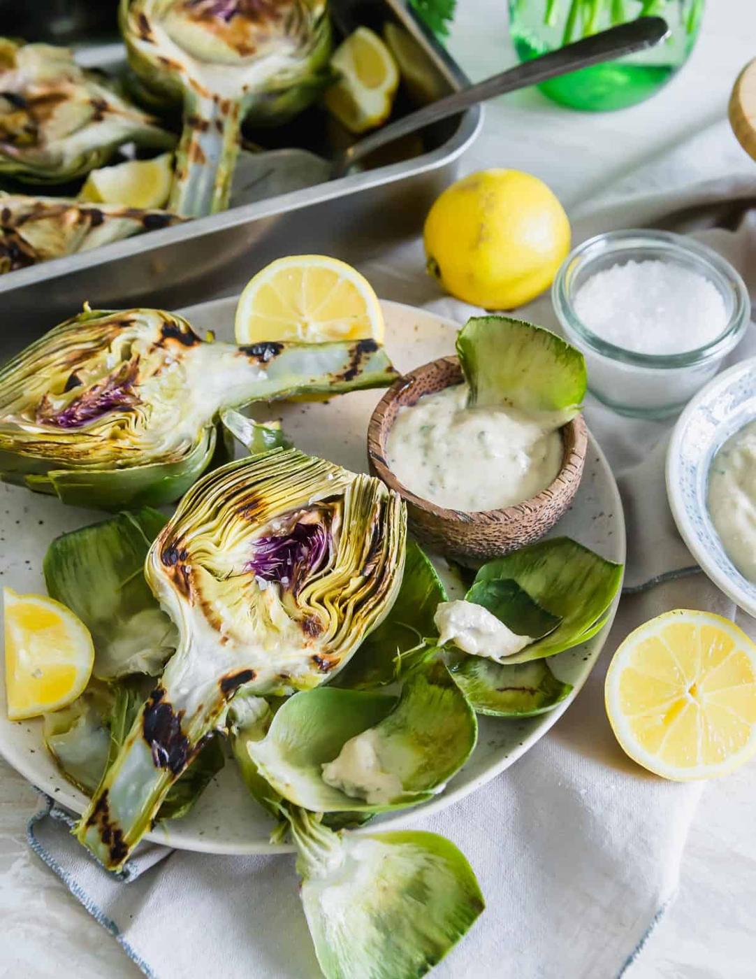 Grilling artichokes is a favorite easy way to enjoy one of the best vegetables spring has to offer.
