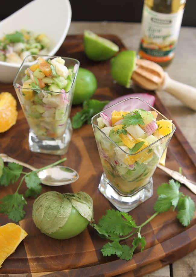 Grilled scallop citrus ceviche