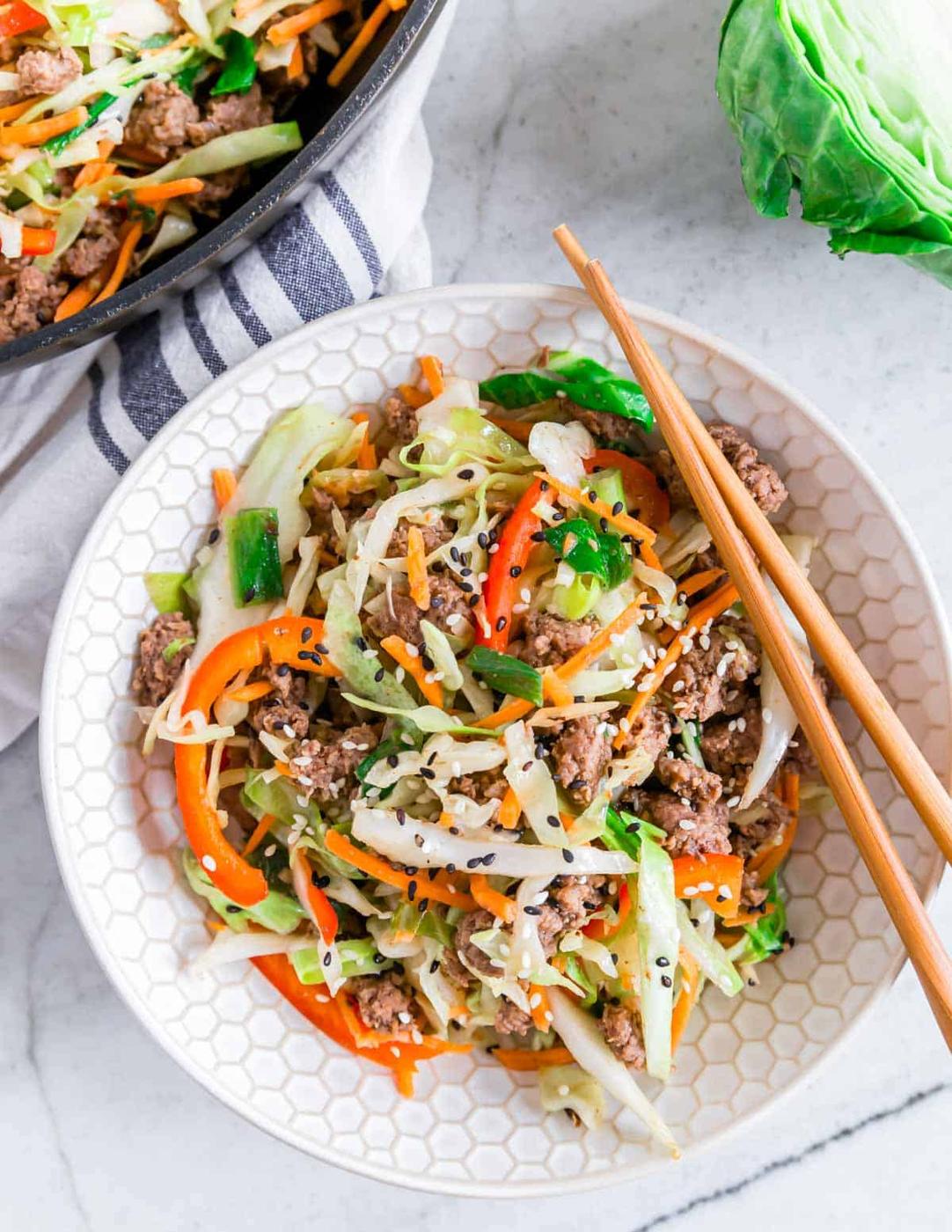 Ground Beef and Cabbage Skillet