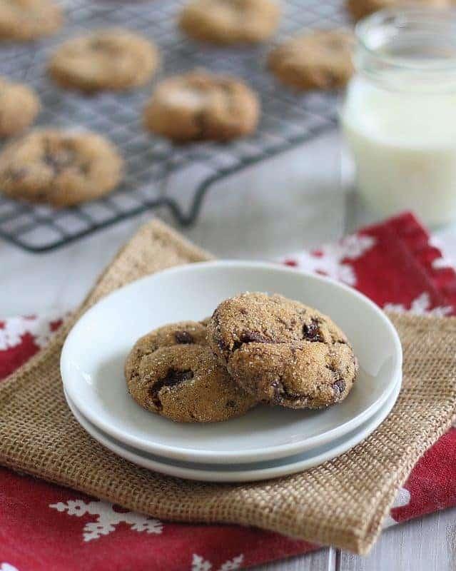 Healthy Chocolate Chunk Molasses Gingerbread Cookies