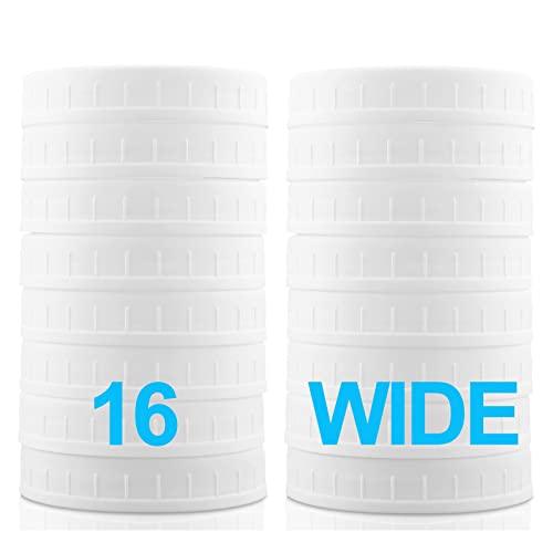 WIDE Mouth Mason Jar Lids [16 Pack]