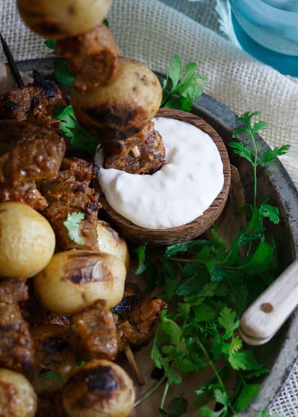 Indian steak kabobs