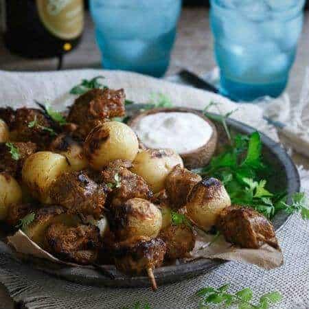 Yogurt Indian Steak Kabobs