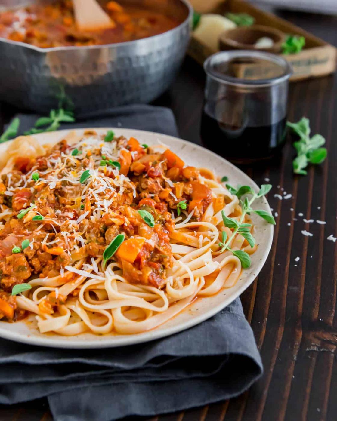 Hearty, saucy classic bolognese is made in the Instant Pot with this easy recipe.