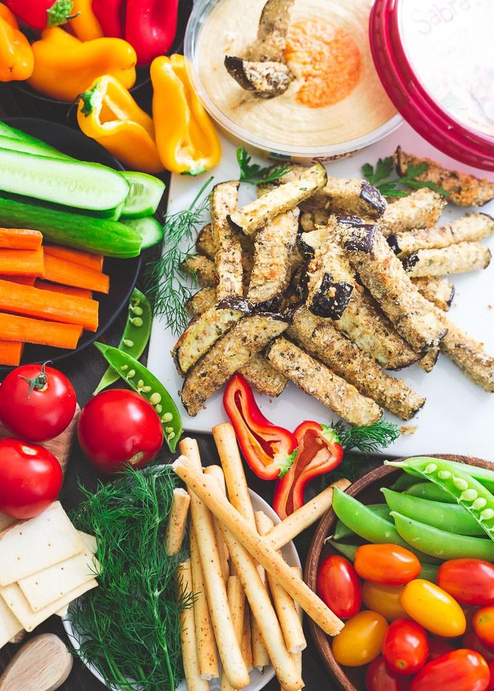 Italian spiced eggplant fries are perfect for dipping in your favorite hummus for a healthy snack.