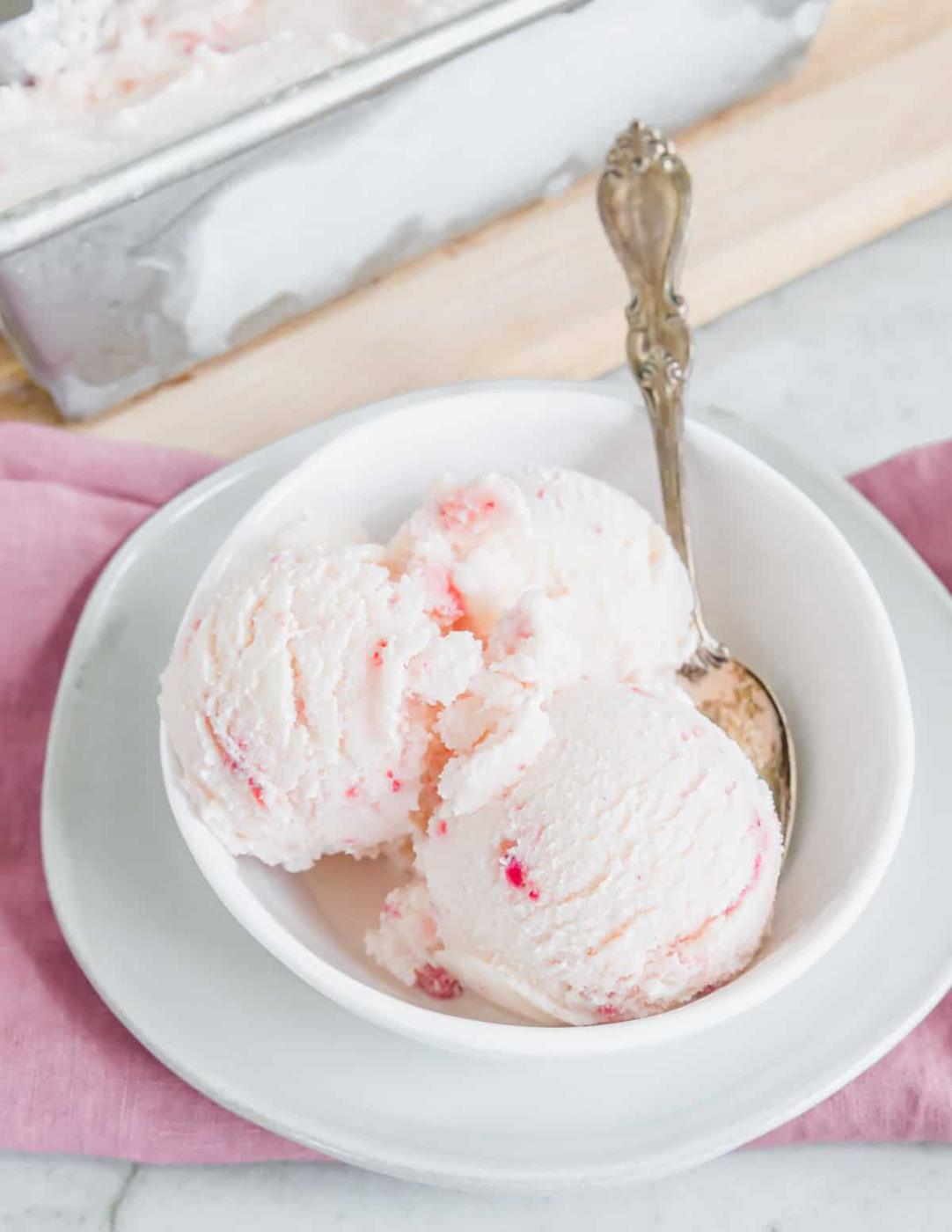 Strawberry Kefir Ice Cream