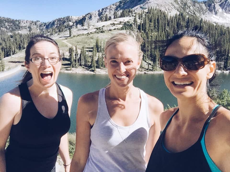 Hiking at the summit on Solitude Mountain