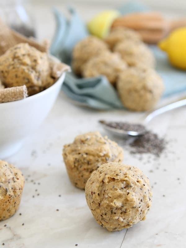 lemon mini muffins with chia seeds