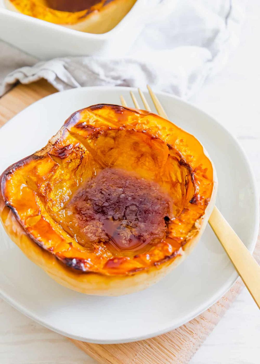 Maple Baked White Acorn Squash