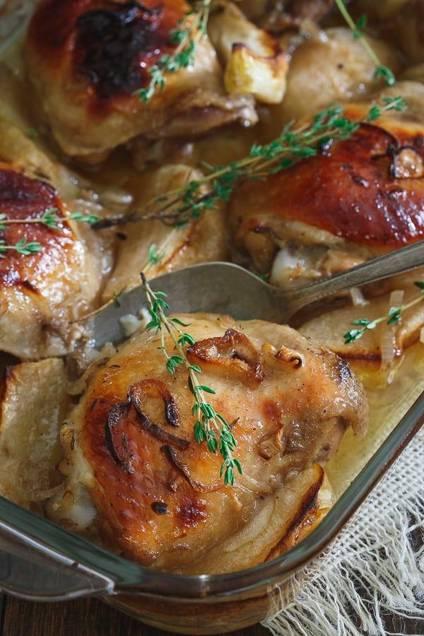 Roasted Maple Ginger Chicken Thighs
