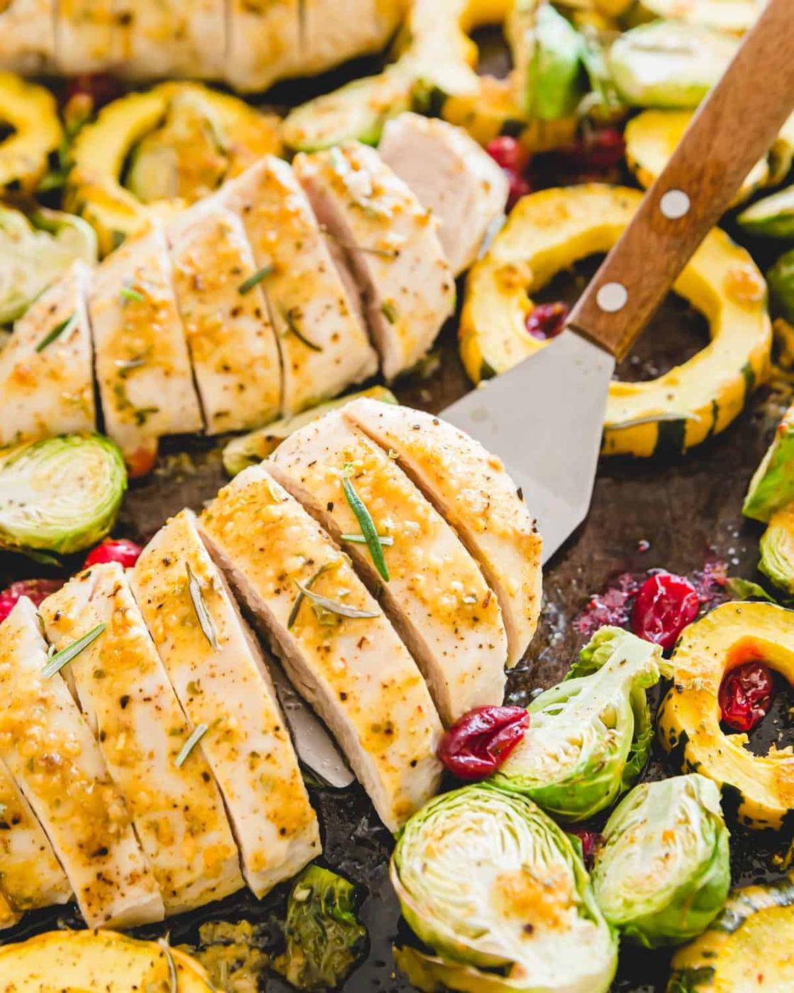 Sheet Pan Maple Mustard Chicken with Fall Vegetables