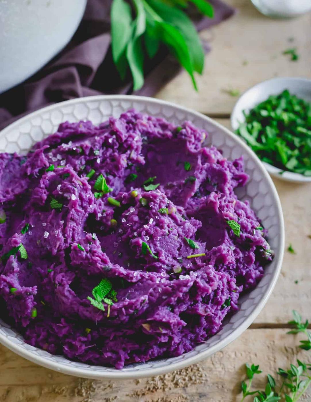 Mashed Purple Sweet Potatoes