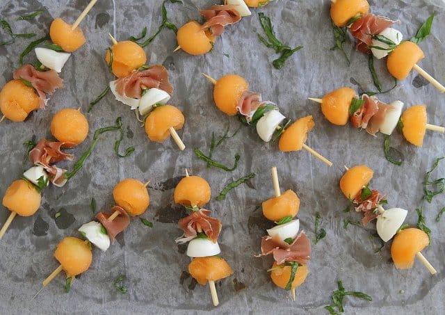 melon mozzarella appetizer