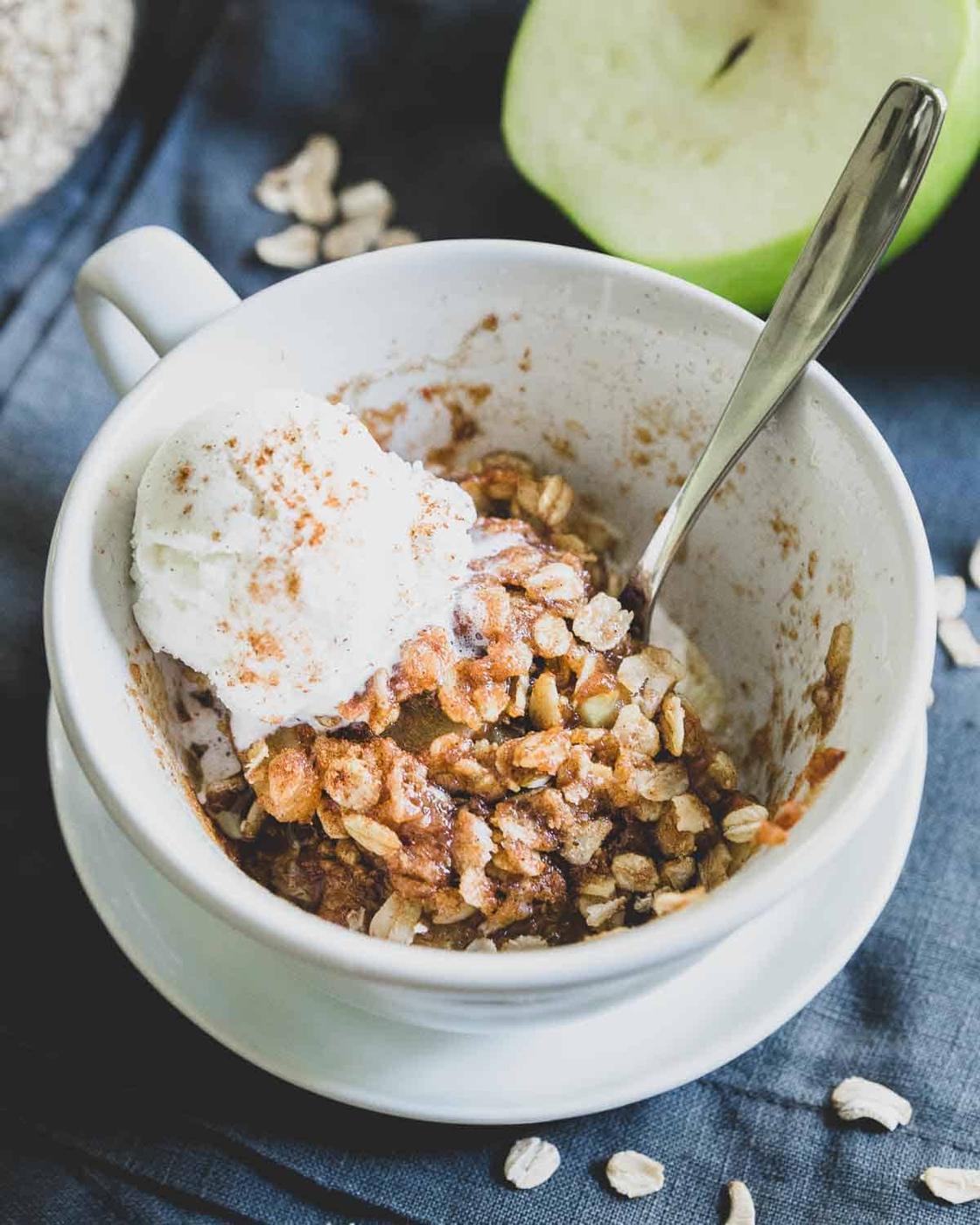 Microwave Apple Crisp