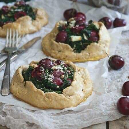 Mini Kale and Cherry Galettes